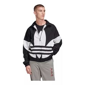 adidas huge trefoil logo track jacket